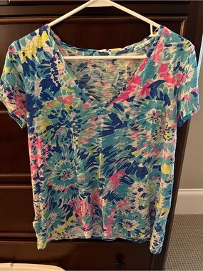 Lilly Pulitzer Short-Sleeve Etta: read flaw on hem